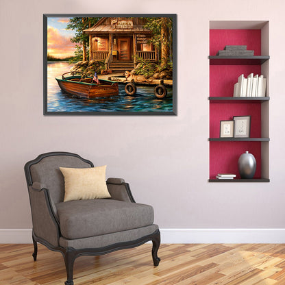 Landscape - Full Round Drill Diamond Painting 40*30CM