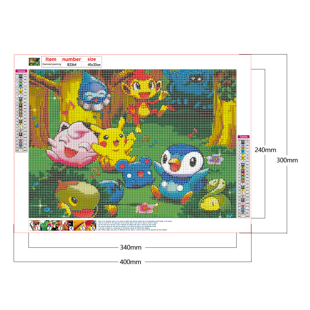 Pokemon - Full Round Drill Diamond Painting 40*30CM