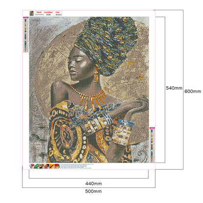 African Girl - Full Round Drill Diamond Painting 50*60CM