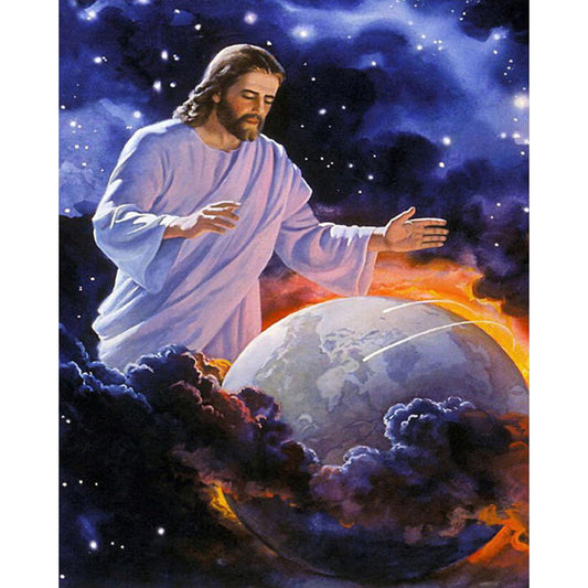 Jesus Touching The Earth - Full Round Drill Diamond Painting 30*40CM