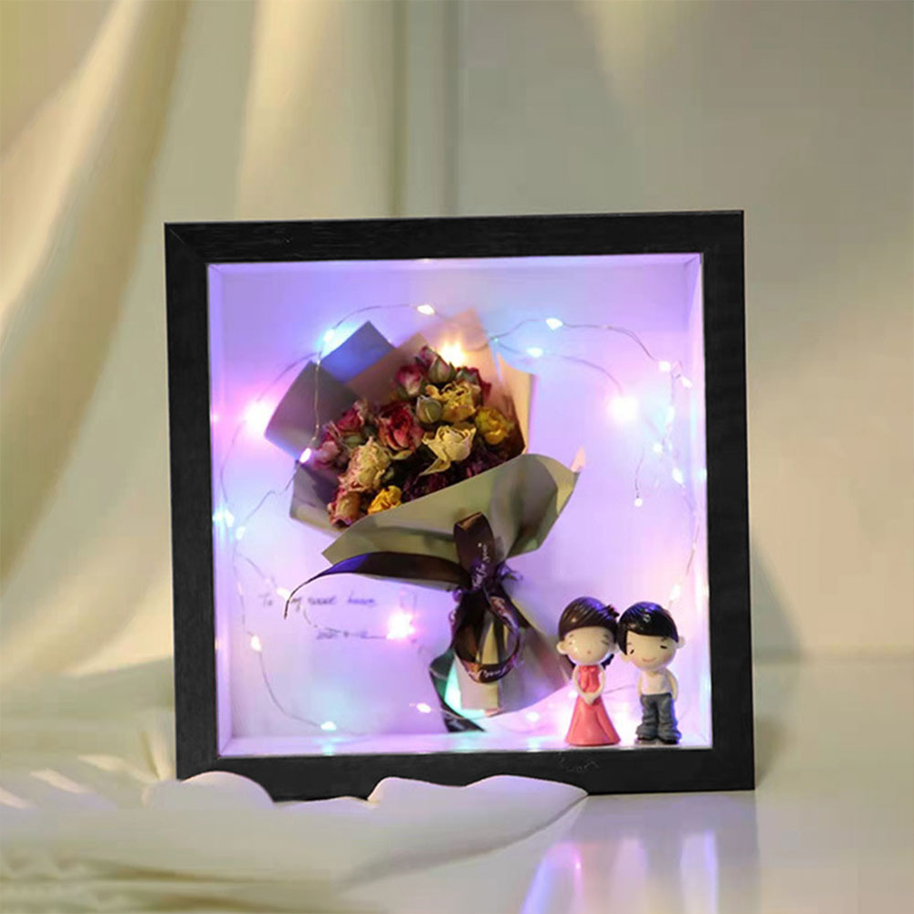 Depth 3cm DIY 3D Wooden Photo Frame for Displaying Flowers Picture Frame