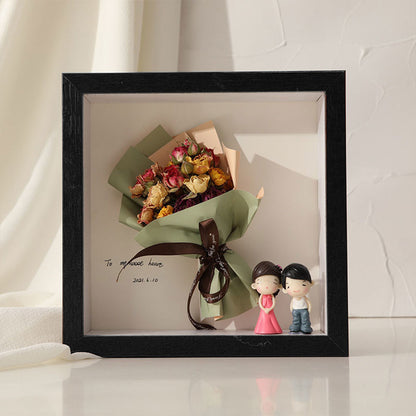 Depth 3cm DIY 3D Wooden Photo Frame for Displaying Flowers Picture Frame