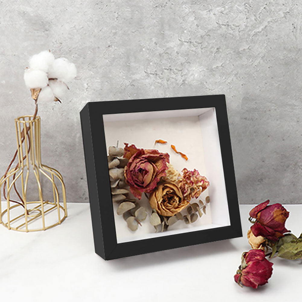 Depth 3cm DIY 3D Wooden Photo Frame for Displaying Flowers Picture Frame