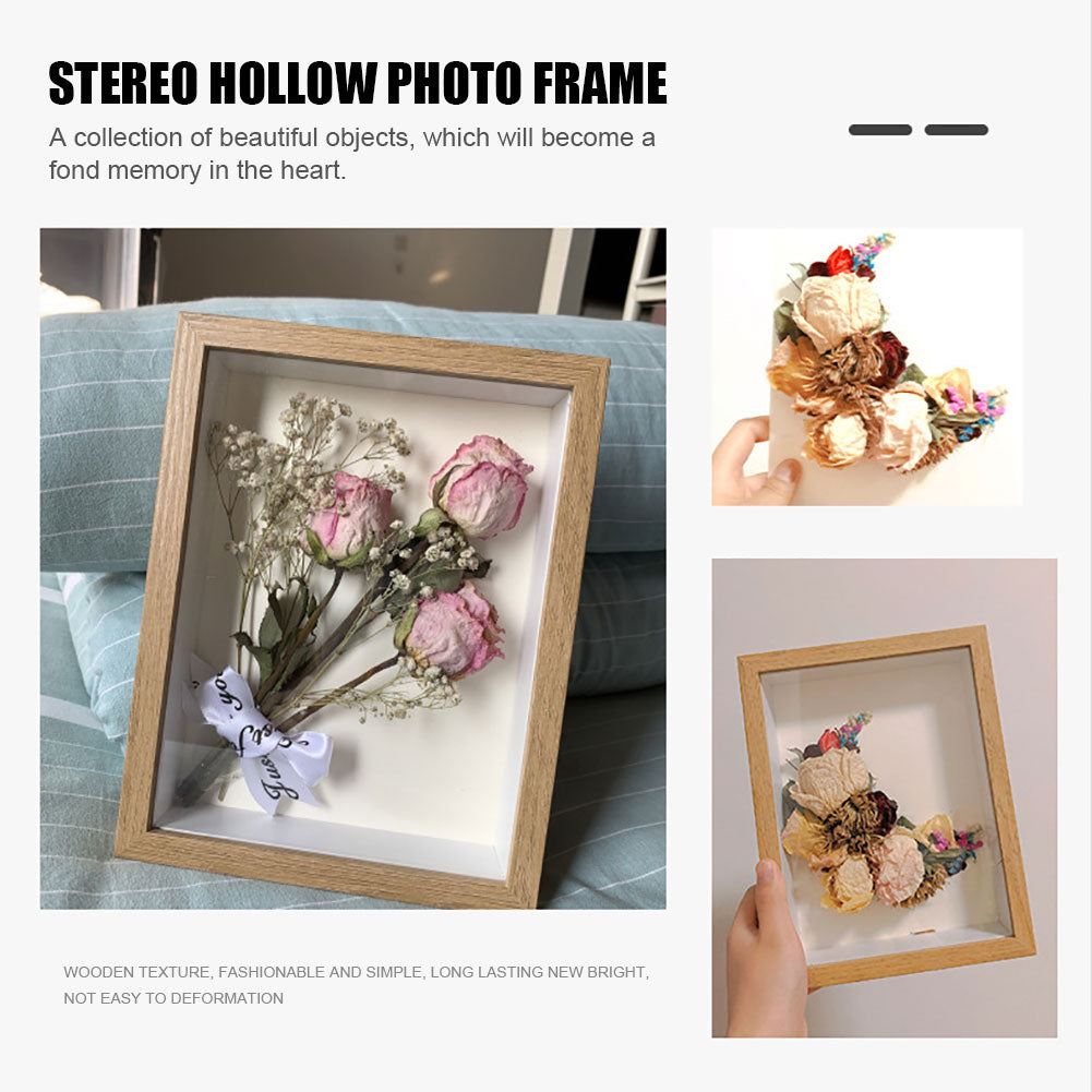 3D Wooden DIY Photo Frame for Displaying Picture Frame Home Table Decor