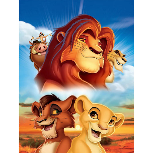 Lion King - Full Round Drill Diamond Painting 30*40CM