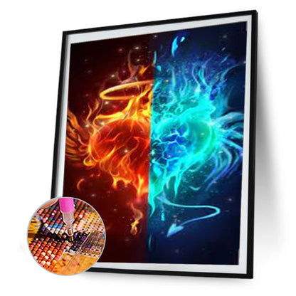 Flame Character - Full Square Drill Diamond Painting 40*50CM