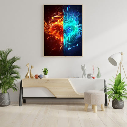 Flame Character - Full Square Drill Diamond Painting 40*50CM