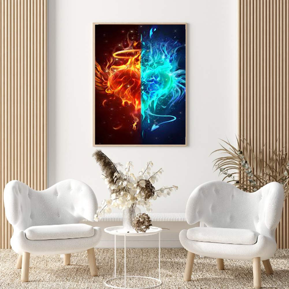 Flame Character - Full Square Drill Diamond Painting 40*50CM