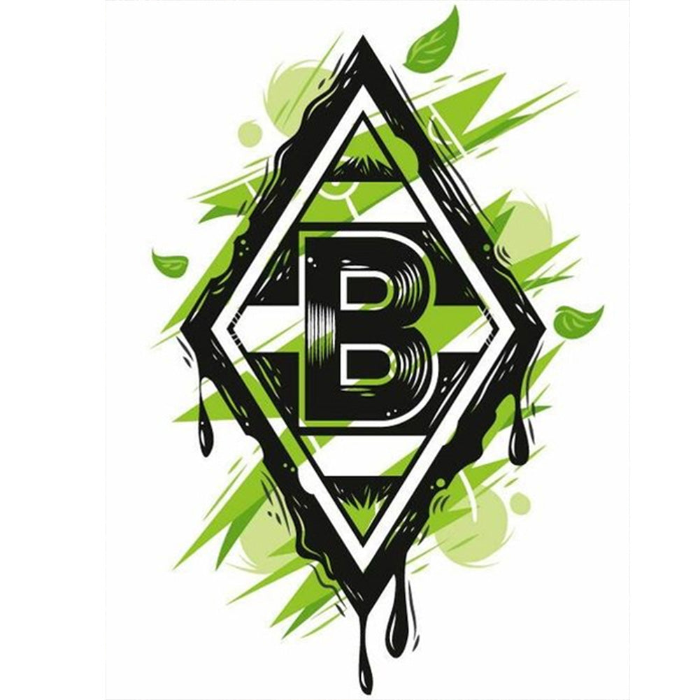 Borussia Monchengladbach Logo - Full Round Drill Diamond Painting 30*40CM