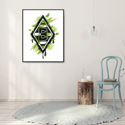 Borussia Monchengladbach Logo - Full Round Drill Diamond Painting 30*40CM