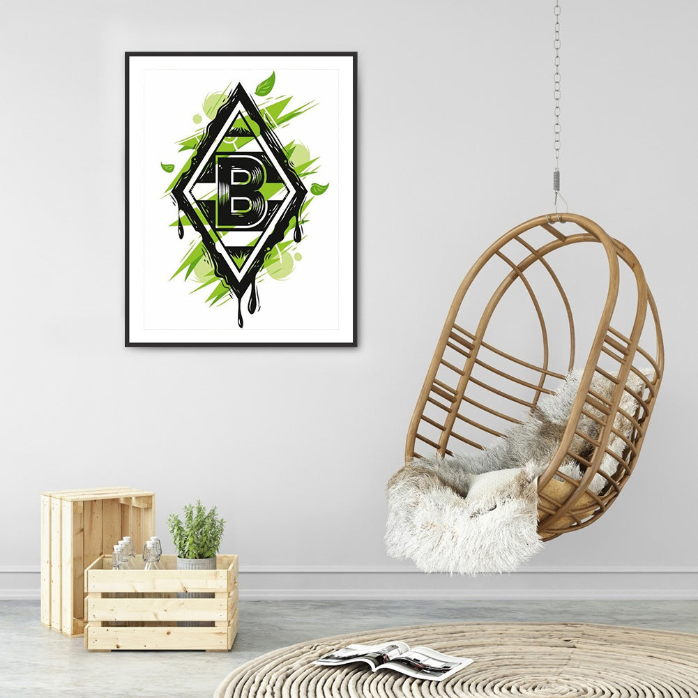 Borussia Monchengladbach Logo - Full Round Drill Diamond Painting 30*40CM