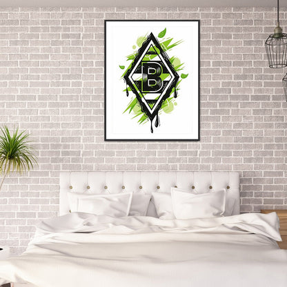 Borussia Monchengladbach Logo - Full Round Drill Diamond Painting 30*40CM