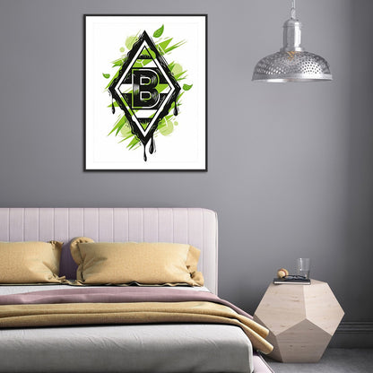 Borussia Monchengladbach Logo - Full Round Drill Diamond Painting 30*40CM