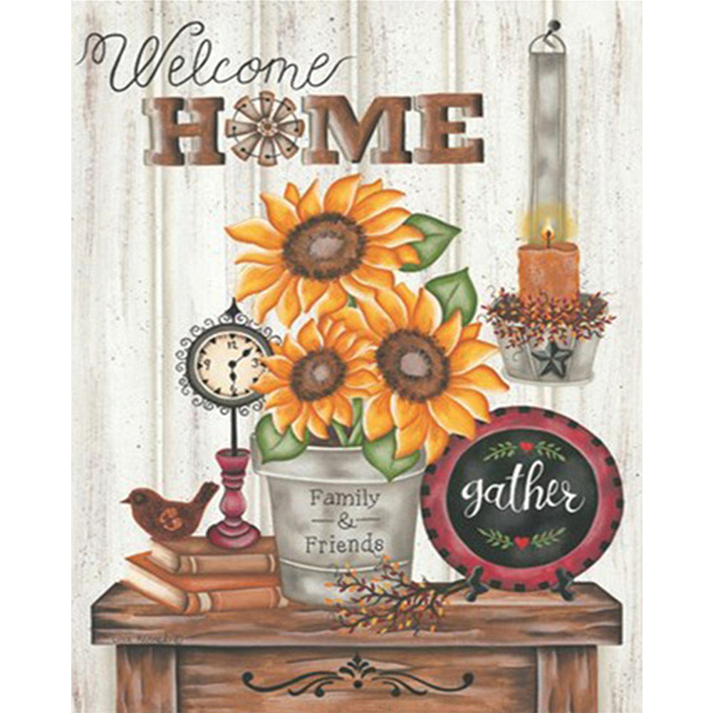 Homesunflower - Full Square Drill Diamond Painting 50*60CM