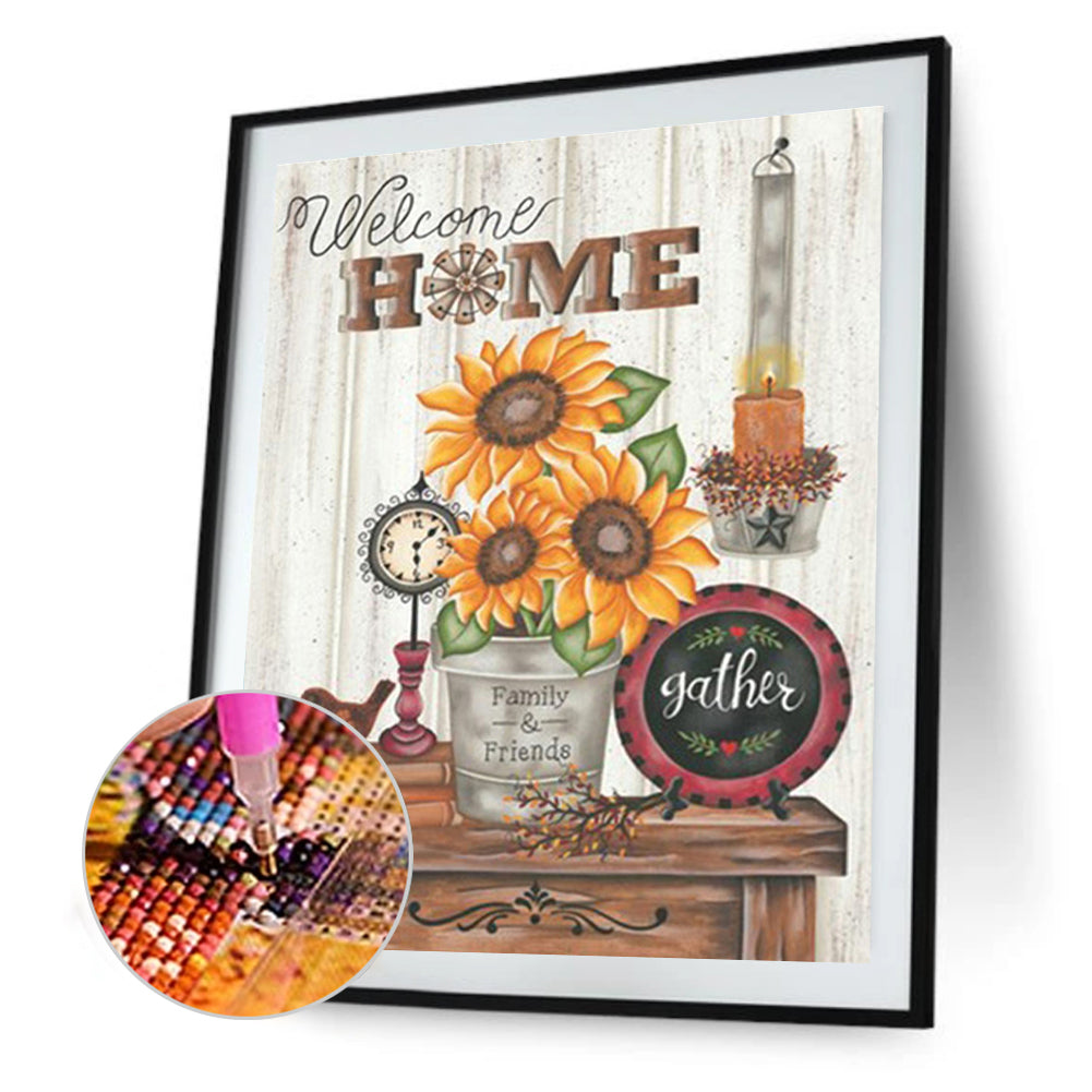 Homesunflower - Full Square Drill Diamond Painting 50*60CM