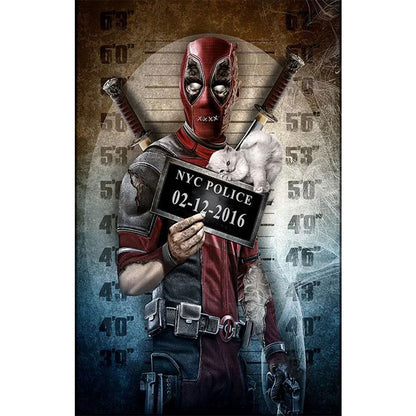 Deadpool - 11CT Stamped Cross Stitch 50*72CM