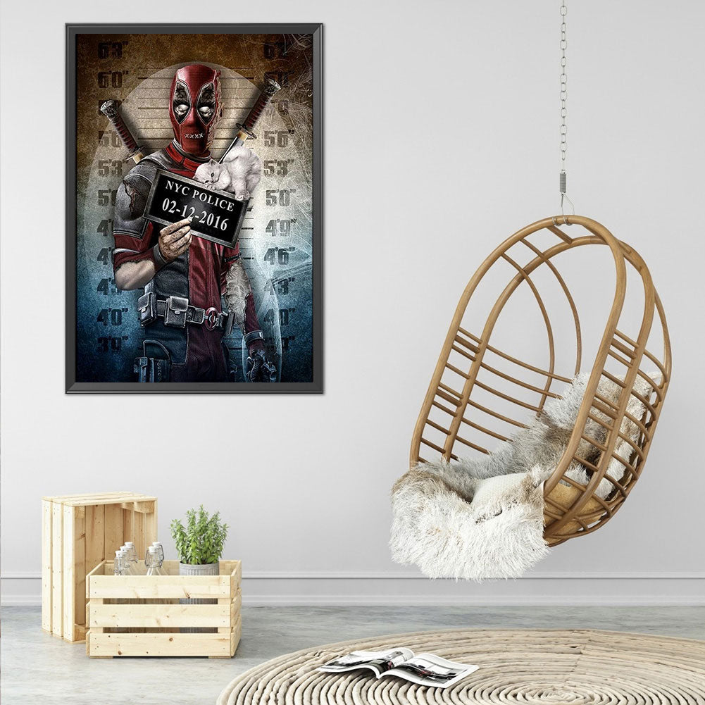 Deadpool - 11CT Stamped Cross Stitch 50*72CM