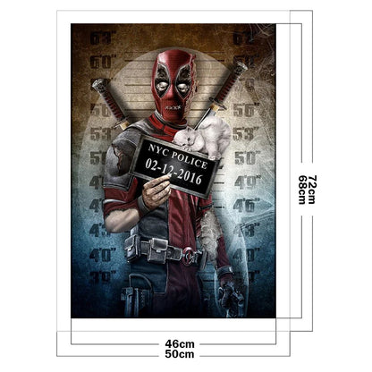 Deadpool - 11CT Stamped Cross Stitch 50*72CM