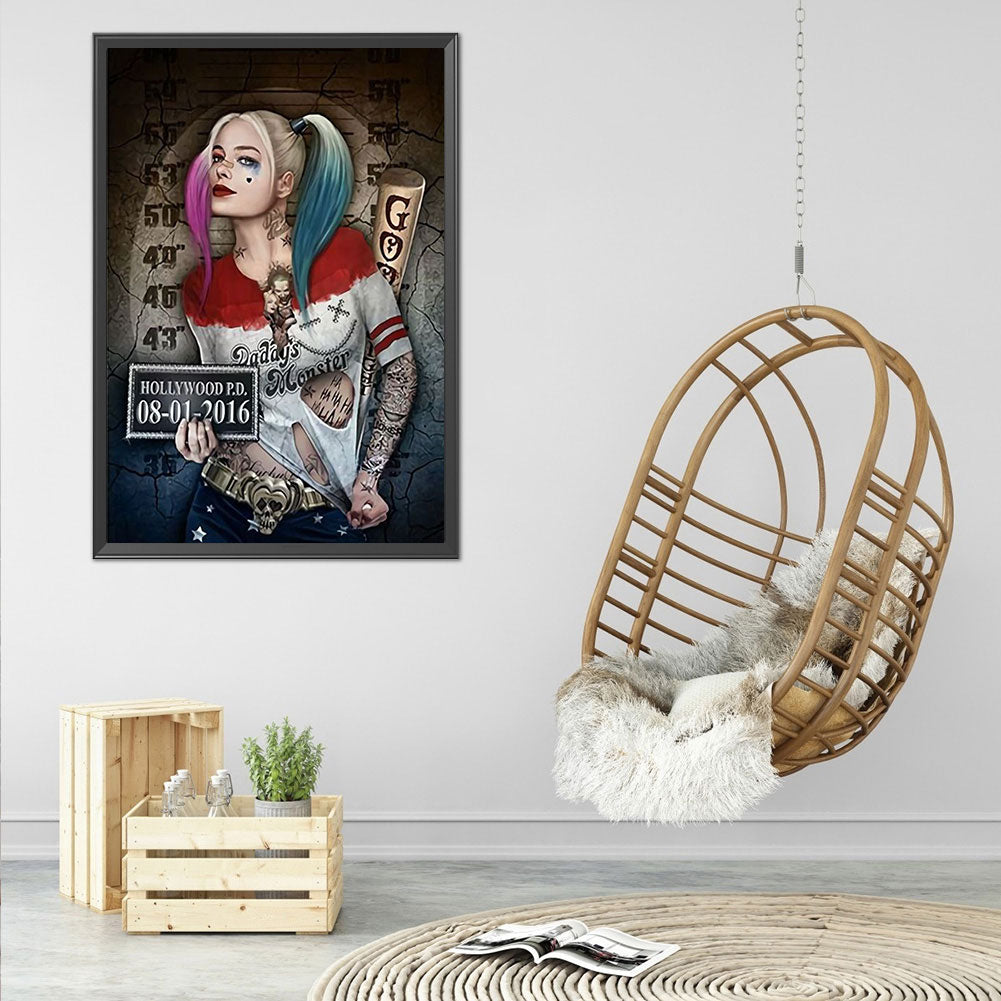 Harley Quinn - 11CT Stamped Cross Stitch 50*72CM