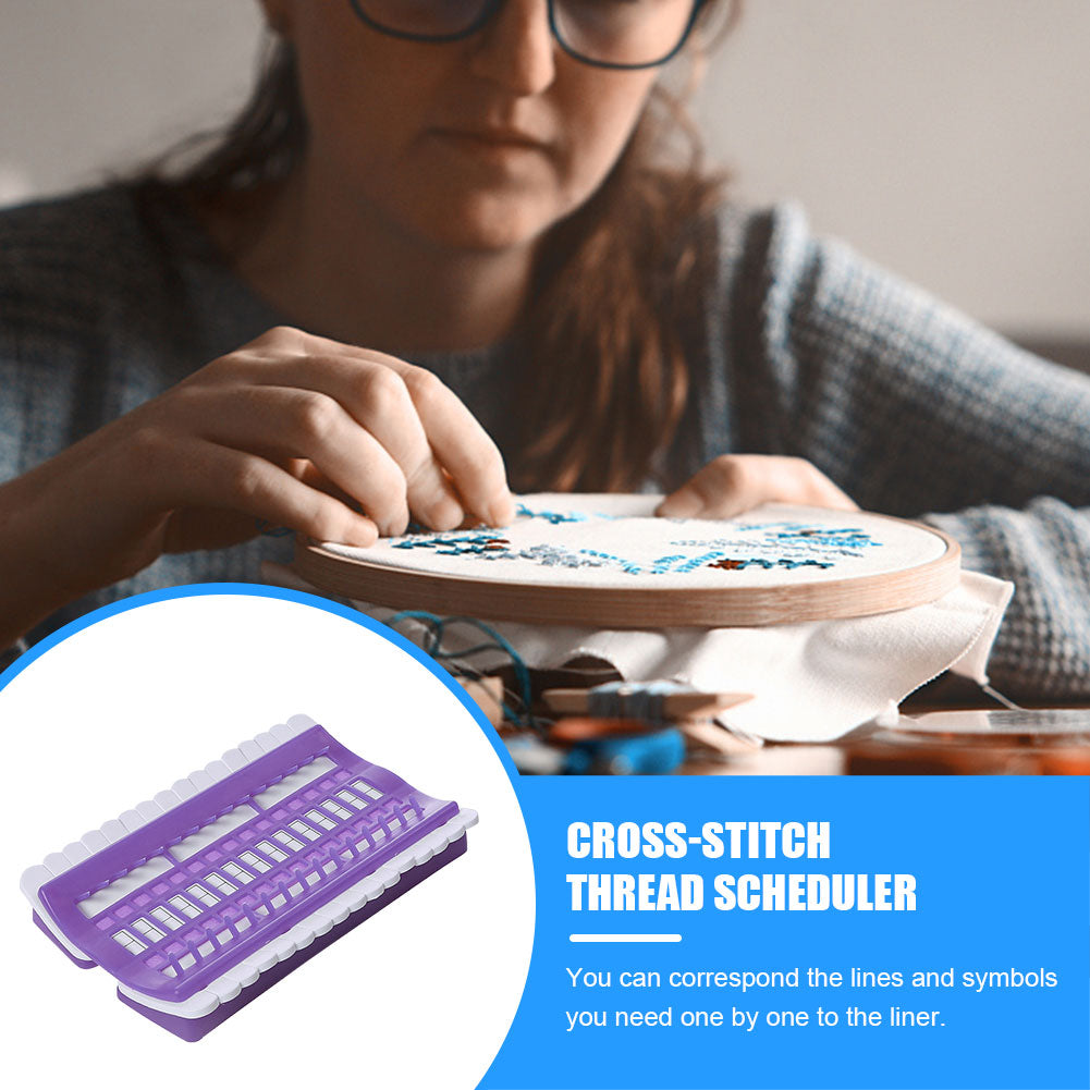 Cross Stitch Row Line Tools 30-Bit Embroidery Floss Thread Organizer Holder