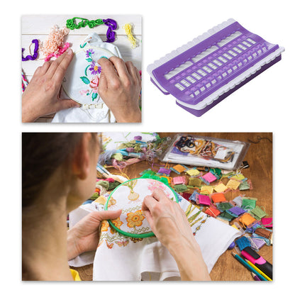 Cross Stitch Row Line Tools 30-Bit Embroidery Floss Thread Organizer Holder