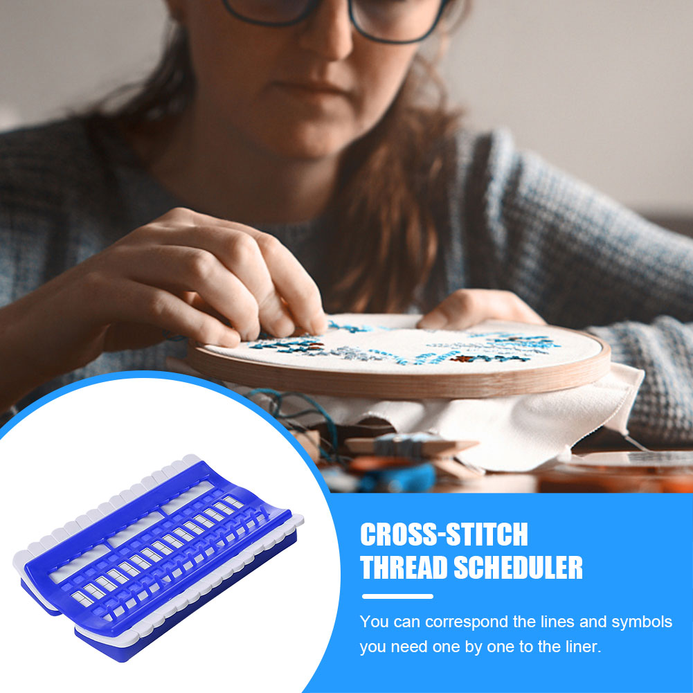 Cross Stitch Row Line Tools 30-Bit Embroidery Floss Thread Organizer Holder