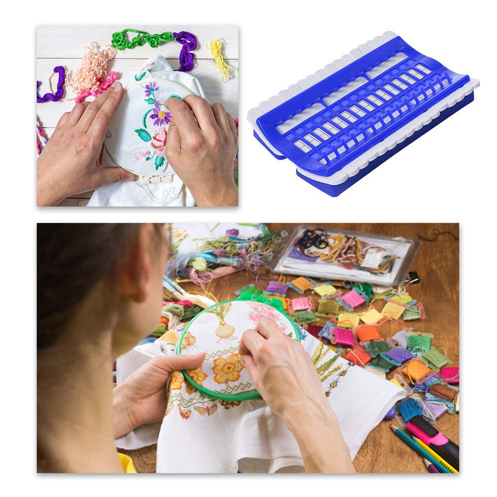 Cross Stitch Row Line Tools 30-Bit Embroidery Floss Thread Organizer Holder
