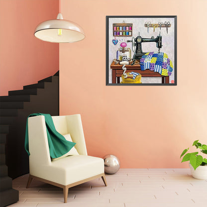 Sewing Machine - Full Round Drill Diamond Painting 40*40CM