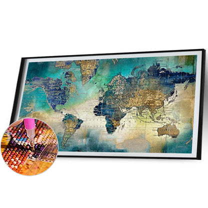 Map - Full Round Drill Diamond Painting 80*40CM