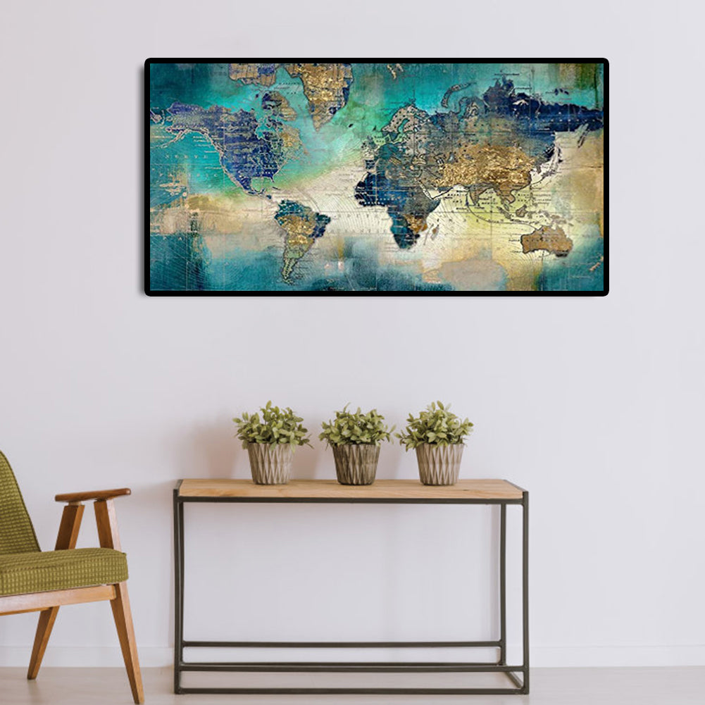 Map - Full Round Drill Diamond Painting 80*40CM