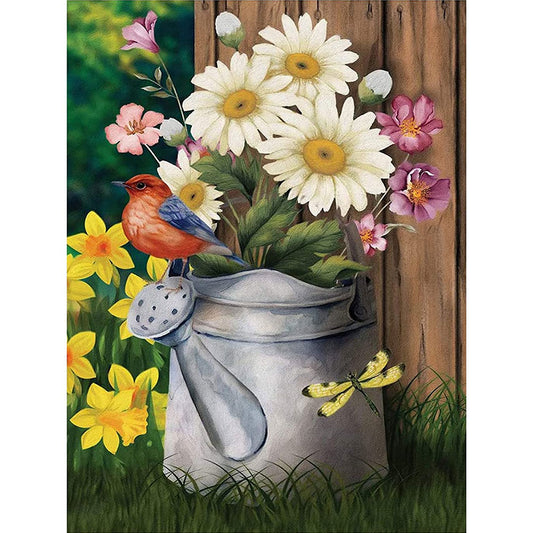 Flowers And Birds - 11CT Stamped Cross Stitch 37*50CM