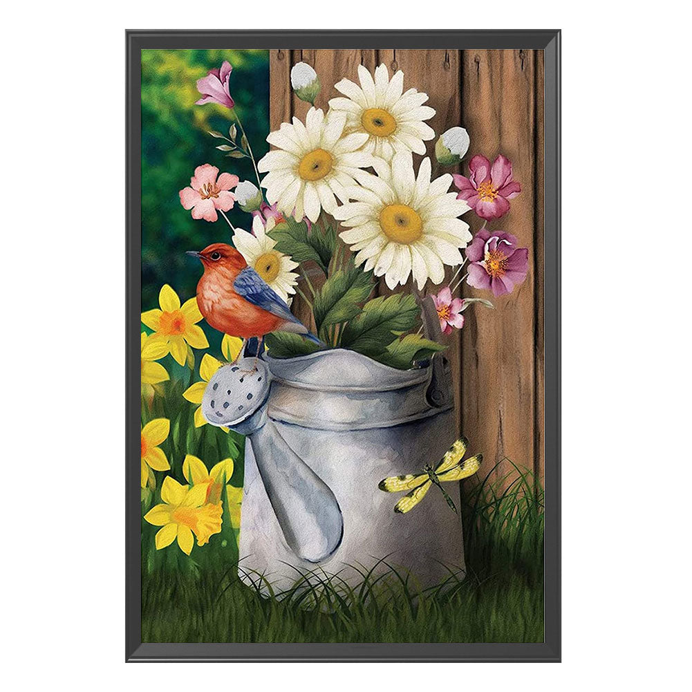 Flowers And Birds - 11CT Stamped Cross Stitch 37*50CM