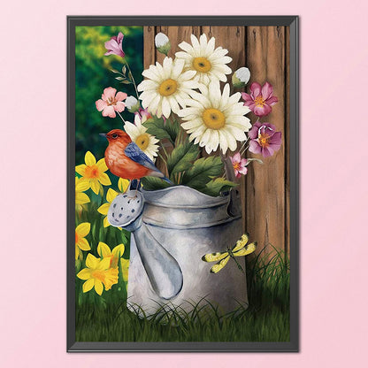 Flowers And Birds - 11CT Stamped Cross Stitch 37*50CM