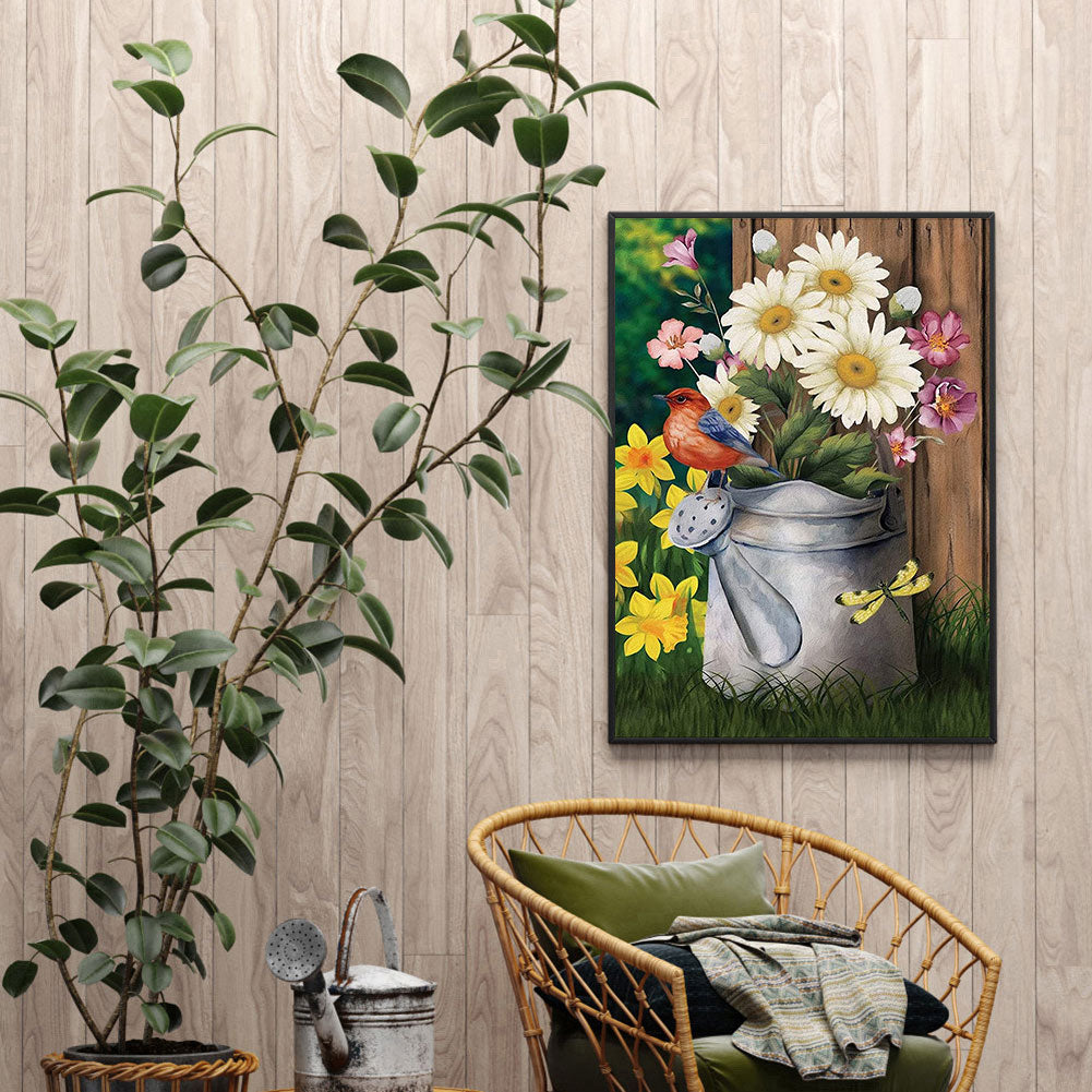 Flowers And Birds - 11CT Stamped Cross Stitch 37*50CM