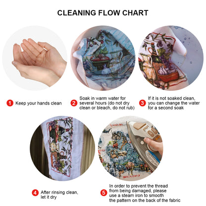 Flowers And Birds - 11CT Stamped Cross Stitch 37*50CM