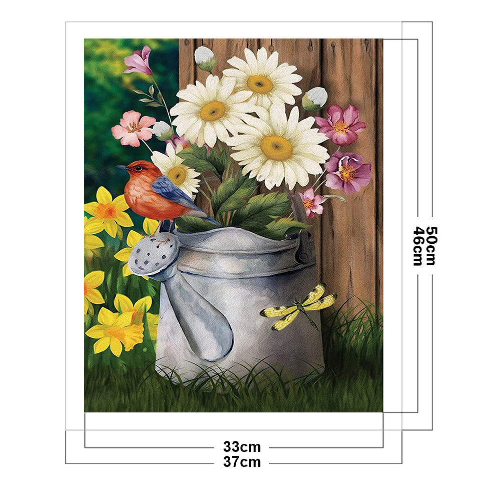 Flowers And Birds - 11CT Stamped Cross Stitch 37*50CM