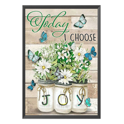 Flowers And Letters - 11CT Stamped Cross Stitch 40*50CM