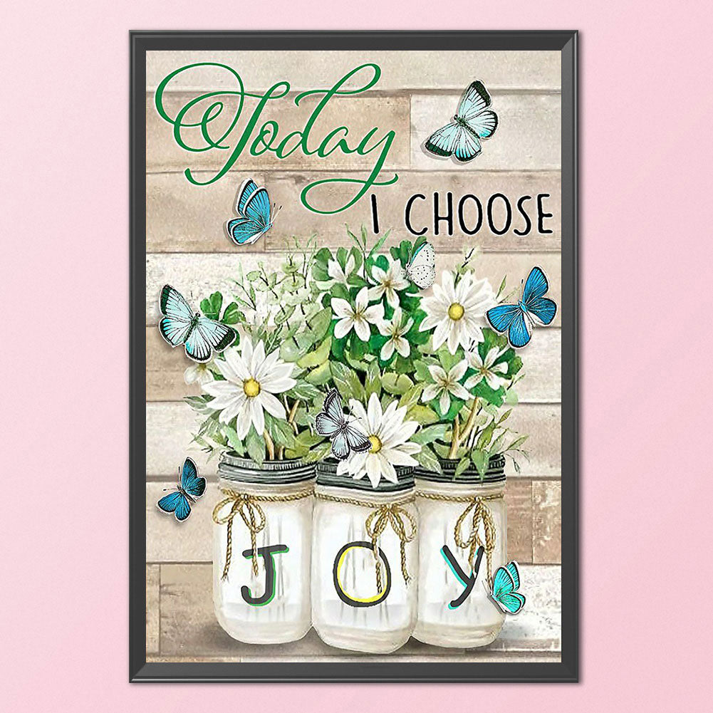 Flowers And Letters - 11CT Stamped Cross Stitch 40*50CM