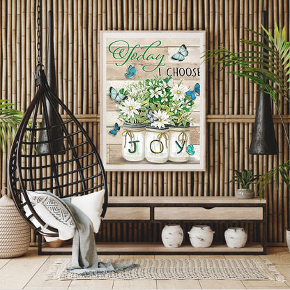 Flowers And Letters - 11CT Stamped Cross Stitch 40*50CM