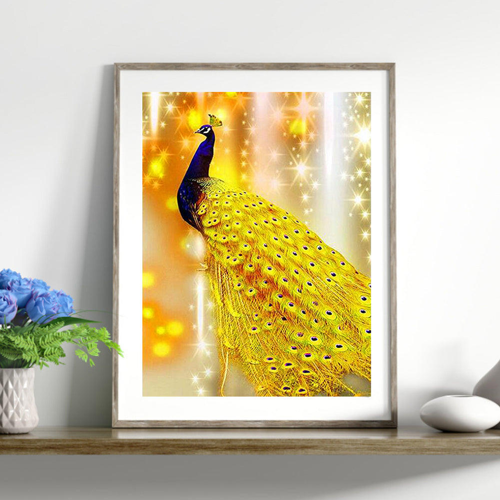 Peacock - Full Round Drill Diamond Painting 30*40CM