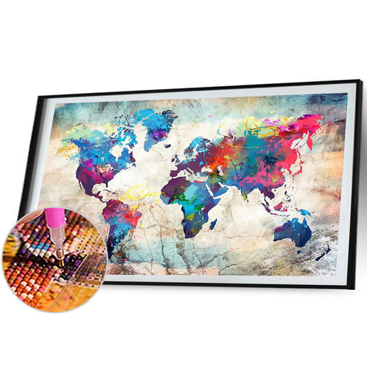Map Scenery - Full Round Drill Diamond Painting 80*40CM