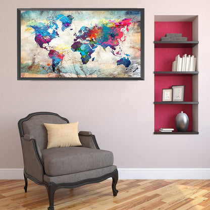 Map Scenery - Full Round Drill Diamond Painting 80*40CM