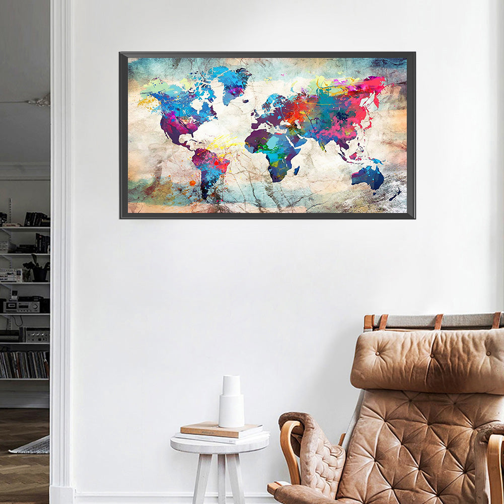 Map Scenery - Full Round Drill Diamond Painting 80*40CM