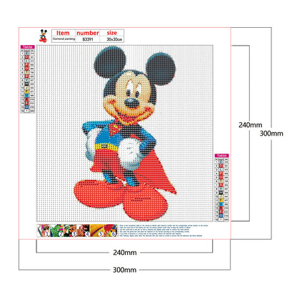 Mickey Mouse - Full Round Drill Diamond Painting 30*30CM