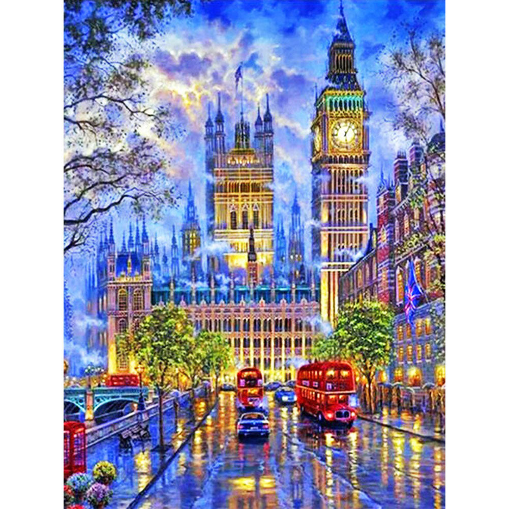 Small Town Scenery - Full Round Drill Diamond Painting 50*60CM