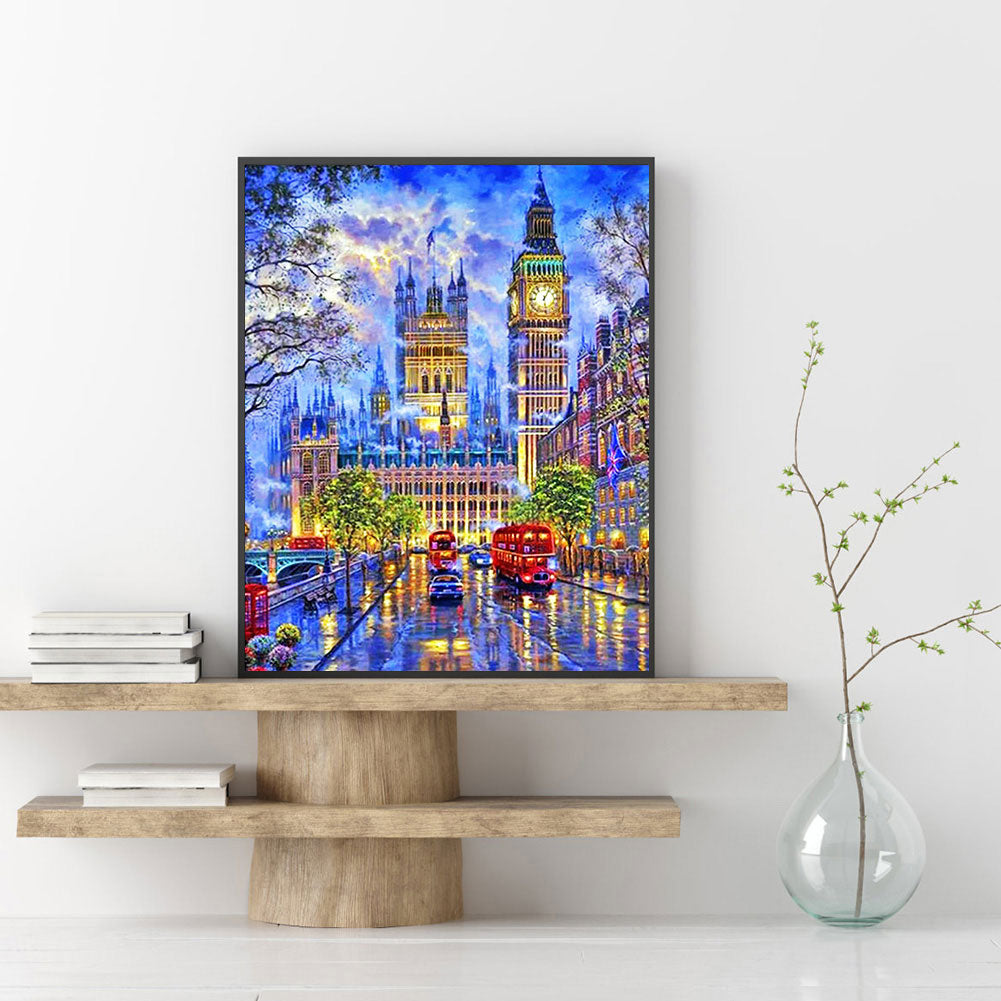 Small Town Scenery - Full Round Drill Diamond Painting 50*60CM