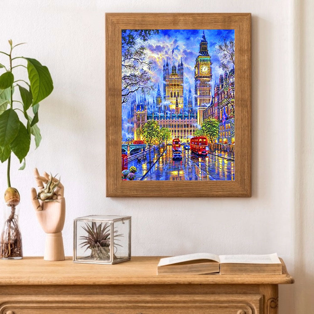 Small Town Scenery - Full Round Drill Diamond Painting 50*60CM