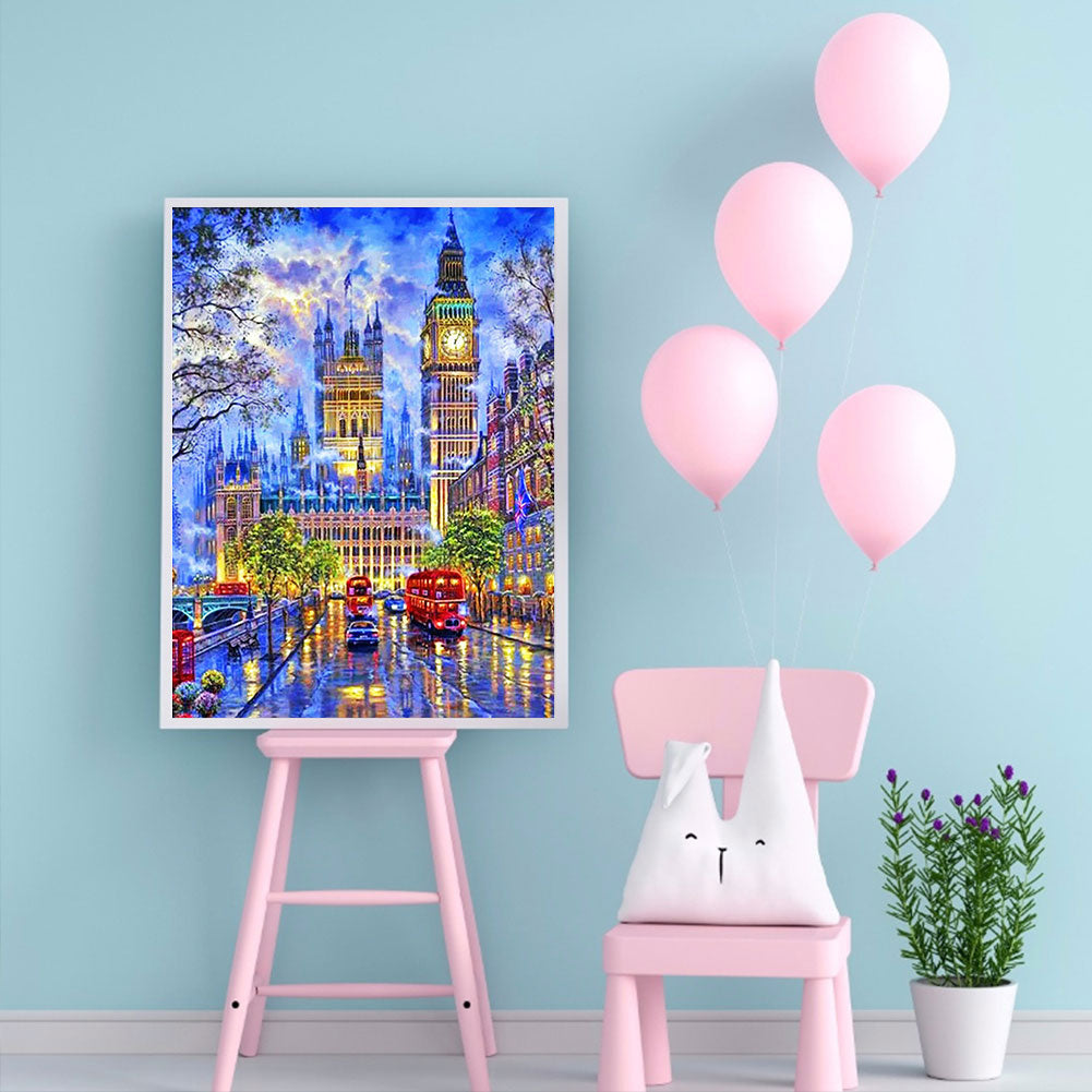 Small Town Scenery - Full Round Drill Diamond Painting 50*60CM