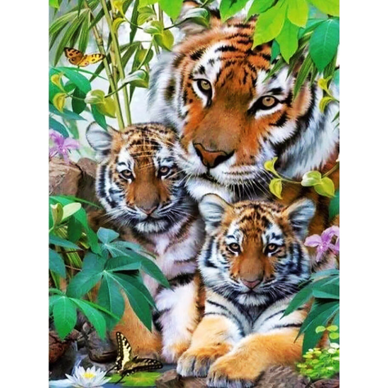 Tiger - Full Round Drill Diamond Painting 40*50CM