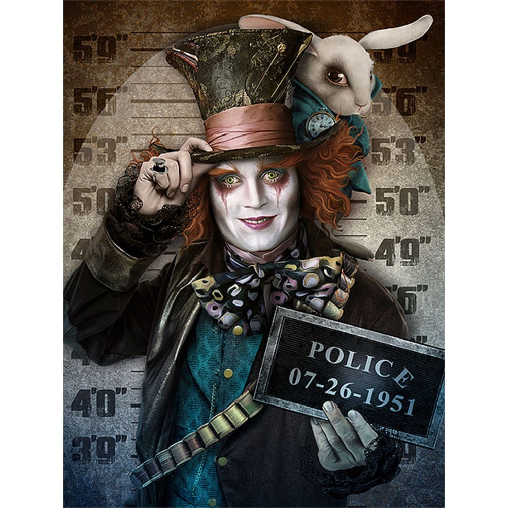 Crime Mad Hatter - 11CT Stamped Cross Stitch 40*50CM